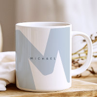 Moderne Monogramme surdimensionné Initiale & Nom