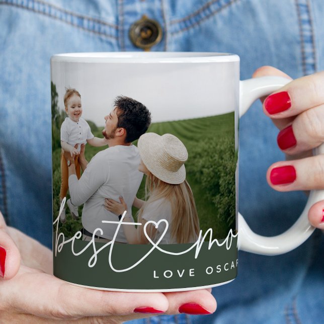 Mug Moderne multi photo meilleure maman jamais mignon  (Créateur téléchargé)