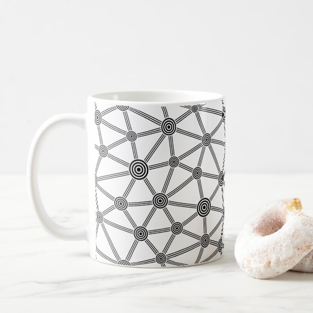 Mug Moderne noir et blanc  (Avec donut)