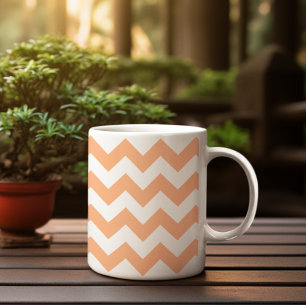 Mug Moderne Pastel Peach Orange Chevron