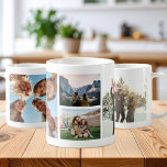 Mug Moderne personnalisé 4 photo Collage<br><div class="desc">Faites-vous votre propre tasse de collage photo avec 4 de vos photos préférées.</div>