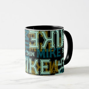 Mug Moderne Répéter Votre Nom Typographie