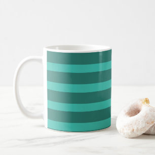 Mug Moderne Simple 2 Tone Stripe Géométrique Forêt Ver