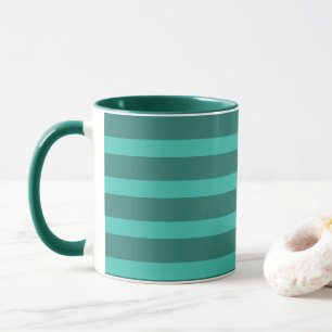 Mug Moderne Simple 2 Tone Stripe Géométrique Forêt Ver