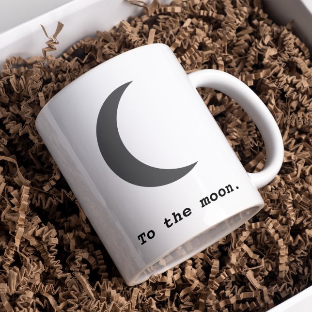 Mug Moderne simple à la citation de la lune (Créateur téléchargé)