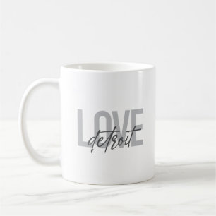 Mug Moderne, simple, cool, design urbain Amour Detroit