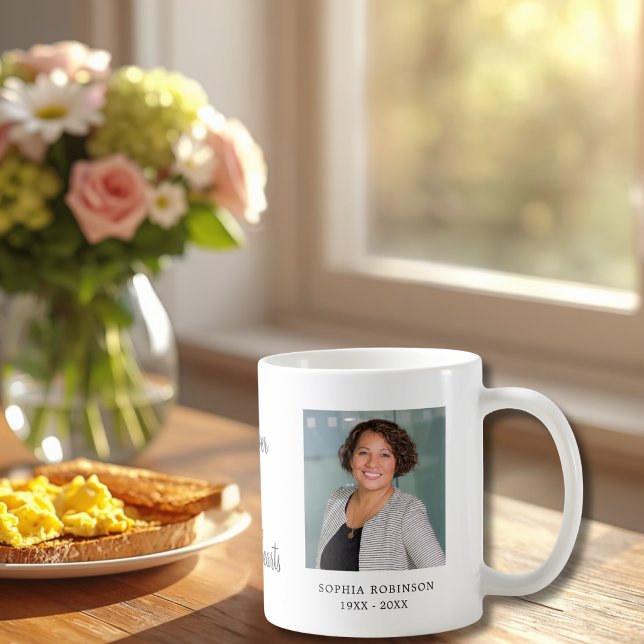 Mug Moderne Simple Mémorial de Photo Souvenir  (Créateur téléchargé)