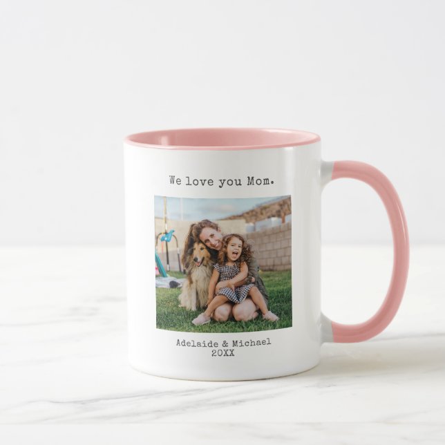 Mug Moderne Simple Nous t'aimons Maman Fête des mères  (Droite)