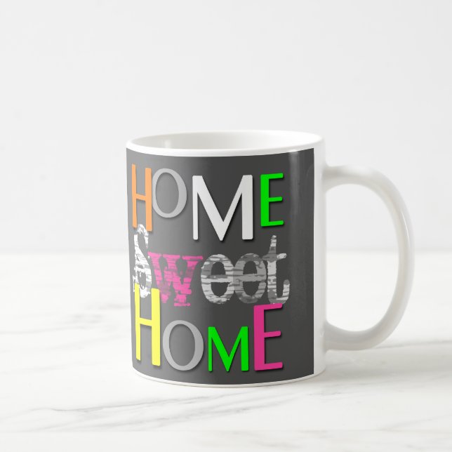 Mug Moderne tendance Colorful Home Sweet Home (Droite)