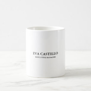 Mug Moderne tendance Elégant Simple White Manager
