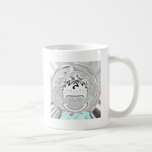 Mug Moderne Urban Ash Gris Flora Abstrait Motif Art