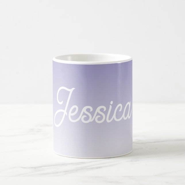 Mug (Modifiable) Ombre couleur violet clair et votre t (Centre)