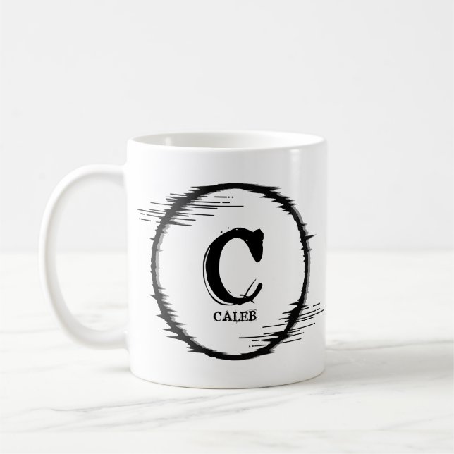 Mug Modifier le nom d'ajout initial Cercle A B C D (Gauche)