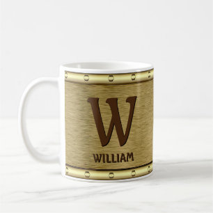 Mug Modifier le nom d'ajout initial U V W X Y Z Metal