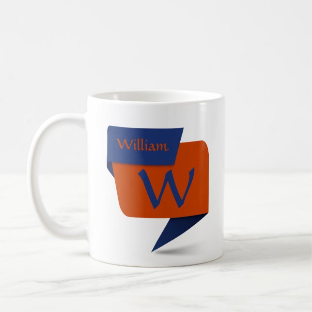 Mug Modifier le nom initial Ajouter le nom Bleu orange (Gauche)