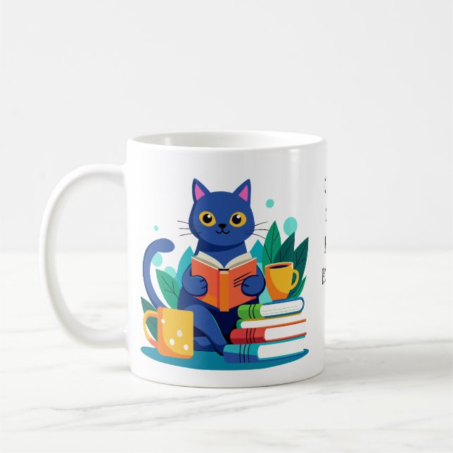Mug Modifier le nom Personnaliser les chats Cool Lire  (Gauche)
