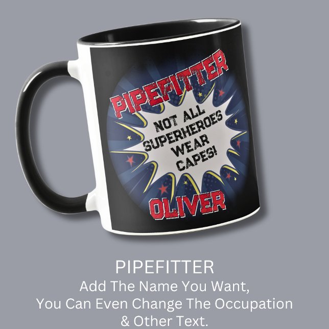 Mug Modifier le nom Texte, PIPEFITTER, pas tous les su (Créateur téléchargé)