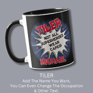 Mug Modifier le nom Texte, TILER, pas tous les super-h