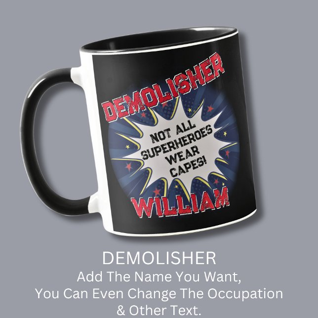 Mug Modifier le texte, DÉMOLISER pas tous les super-hé (Créateur téléchargé)