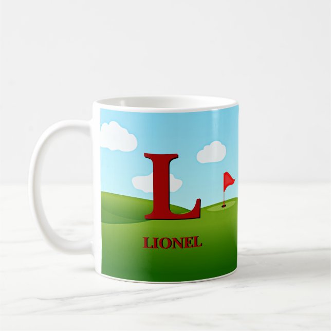 Mug Modifier l'initiale Ajouter le nom H I J K L M N G (Gauche)