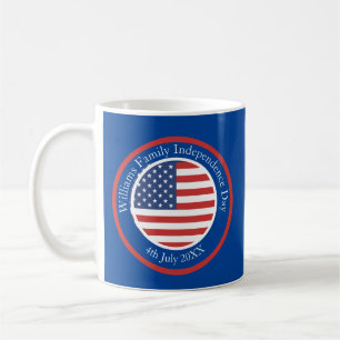 Mug Modifier tout texte USA Flag Independence Day 4 ju