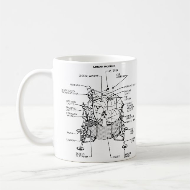 Mug Module lunaire de Lander de la NASA Apollo 11 (Gauche)