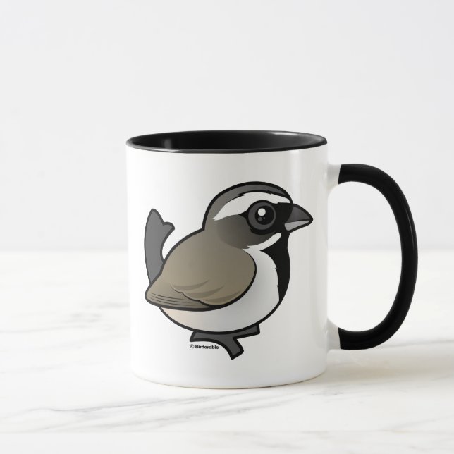 Mug moineau Noir-throated (Droite)