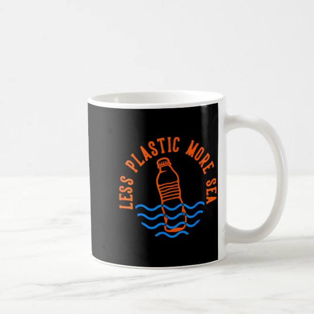 Mug Moins de plastique plus de mer  (Droite)