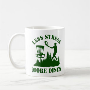 Mug Moins de stress Plus de disques Vintage Disque Gol