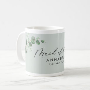 Mug Moins moderne eucalyptus servante d'honneur mariag