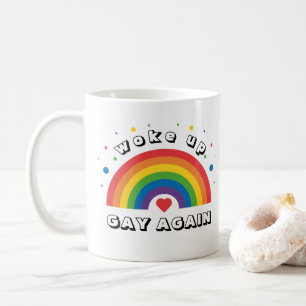 Mug Mois de fierté amusant et ironique   Réveillé Gay 