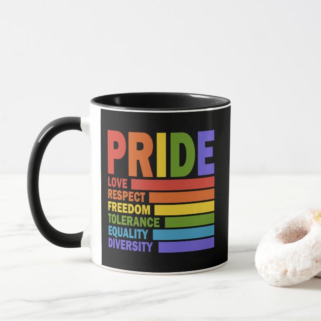Mug Mois de la fierté LGBT (Avec donut)