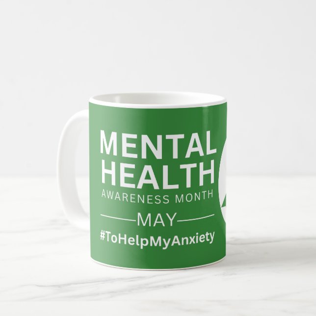 Mug Mois de la sensibilisation à la santé mentale  | A (Devant gauche)