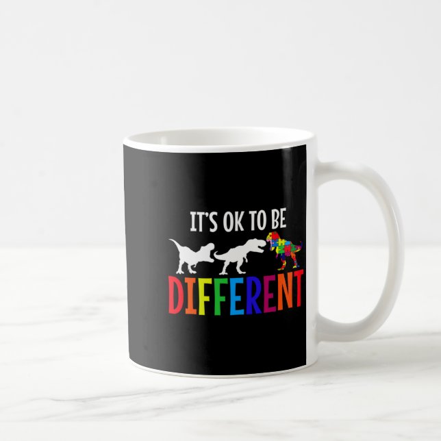 Mug Mois de la sensibilisation à l'autisme Rex Puzzle  (Droite)
