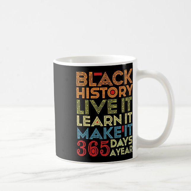 Mug Mois de l'histoire des Noirs 2025 Vivez-le Apprene (Droite)