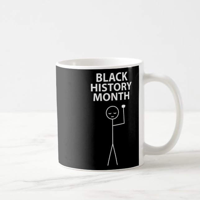 Mug Mois de l'histoire des Noirs Stick Figure Stickman (Droite)