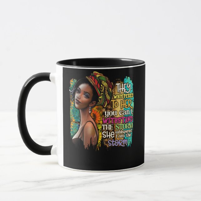 Mug Mois de l'Histoire Noire Femme Africaine Afro La t (Gauche)