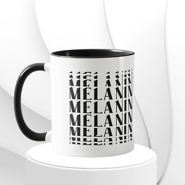 Mug Mois de l'histoire noire Junetdix Melanin Texte (Créateur téléchargé)