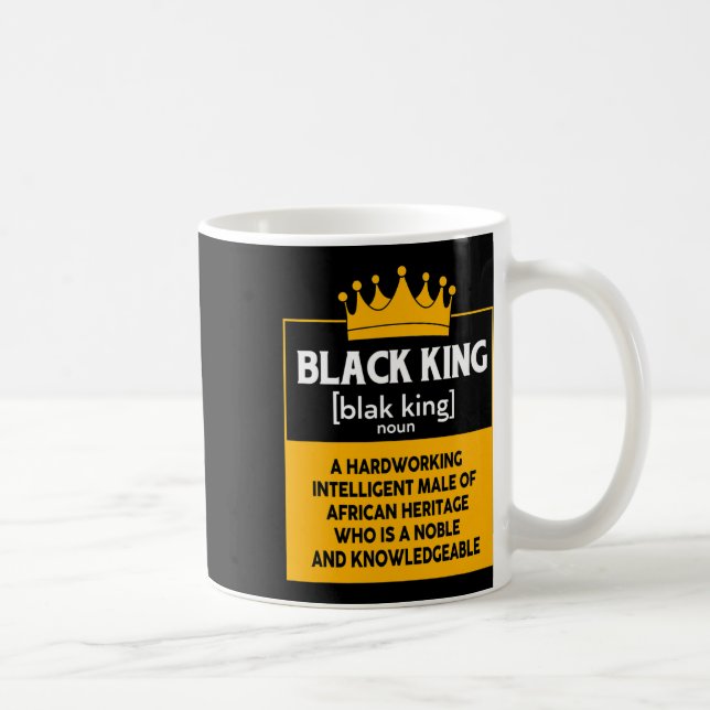 Mug Mois de l'histoire noire Roi noir pour les hommes  (Droite)