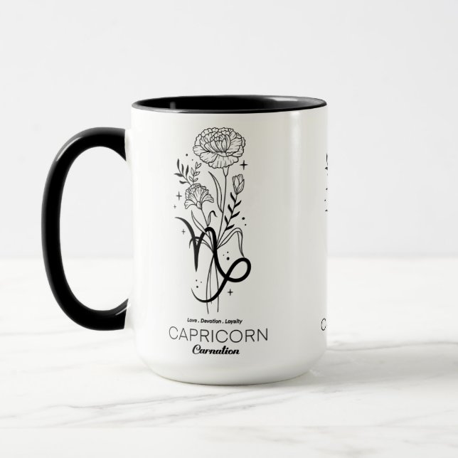 Mug Mois de naissance /Signe du zodiaque/Capricorne ma (Gauche)