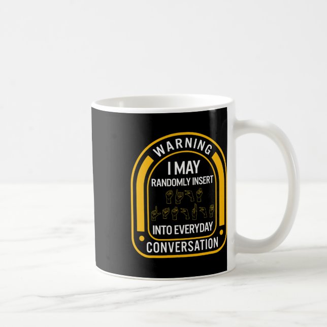 Mug Mois de sensibilisation Asl Insérez Aléatoire Amou (Droite)