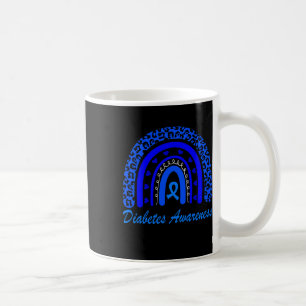 Mug Mois de sensibilisation au diabète Leopard Rainbow