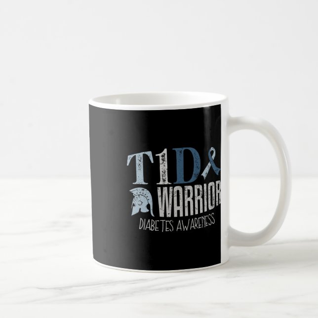 Mug Mois de sensibilisation au diabète T1d Guerrier du (Droite)