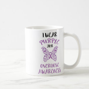 Mug Mois de sensibilisation au surdosage Ruban Violet