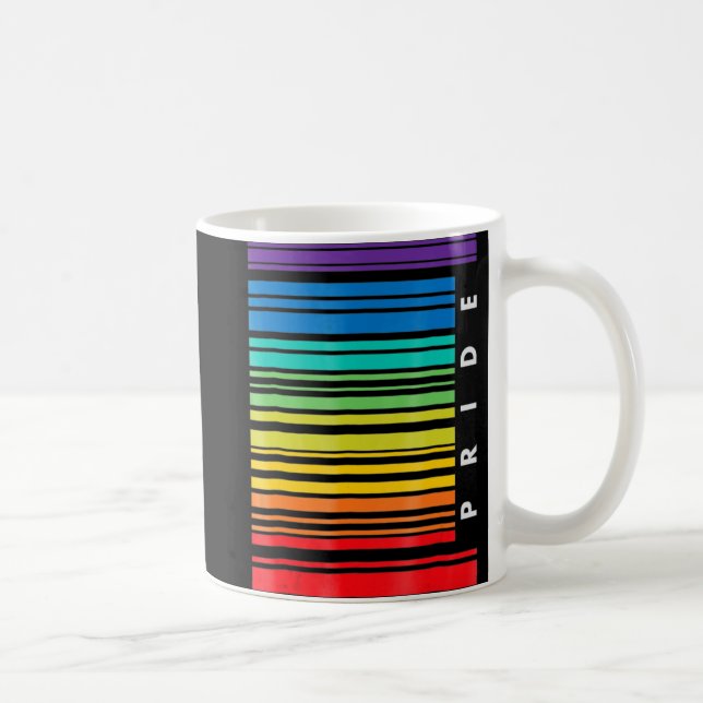Mug Mois de sensibilisation LGBT Code barre Pride Pans (Droite)
