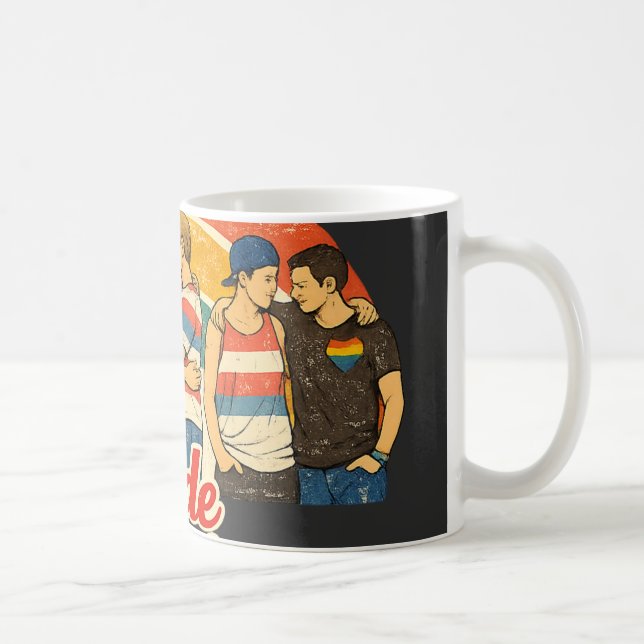 Mug Mois des fiertés vintage rétro Célébration LGBTQ (Droite)