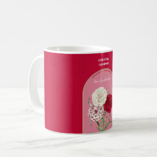 Mug Mois des fleurs de naissance personnalisées Janvie