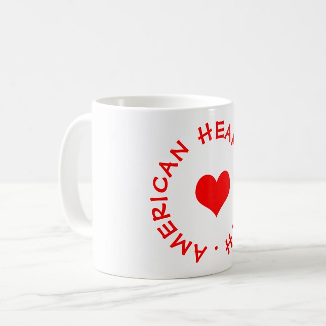 Mug Mois du coeur américain (Devant gauche)