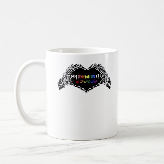 Mug Mois Skeleton Heart Hands LGBTQIA (Gauche)