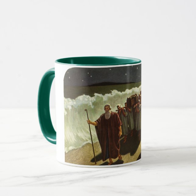 Mug Moïse traversant la mer Rouge, religion vintage (Devant gauche)
